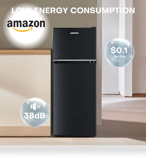 4.0 Cu.Ft. Mini Fridge with Freezer, Double Door Small Refrigerator — Mini Fridges, Upstreman