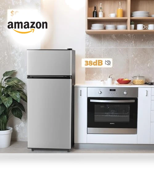 4.5 Cu.Ft Mini Fridge with Freezer, 2 Doors, Adjustable Shelves — Mini Fridges, Manastin