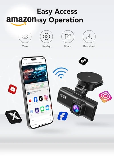 4K/2.5K Full HD Dash Camera for Cars with Front and Rear Recording — Dashboard Cameras, REDTIGER