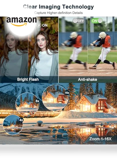 4K Digital Camera for Photography and Video with Autofocus and Anti-Shake — Compact Digital Cameras, Zostuic