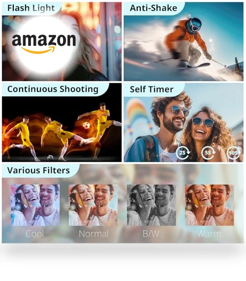 4K Digital Camera for Photography Autofocus with 180° Flip Screen — Mirrorless Cameras, Duluvulu