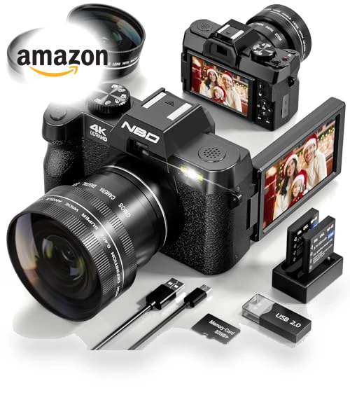 48MP WiFi Digital Camera with 4K Video, 16X Zoom, Wide Angle & Macro Lens — Professional DSLR Cameras, NBDDIGITAL