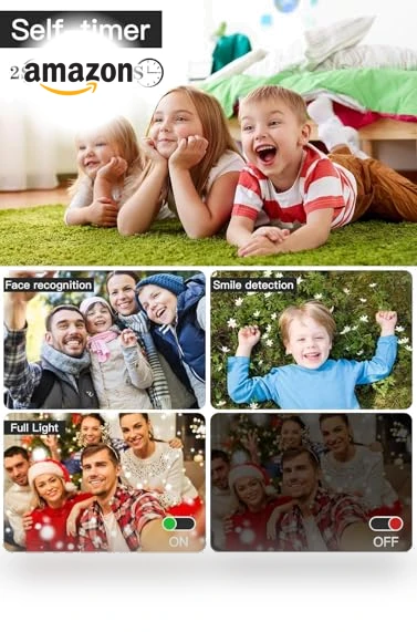 56MP FHD 1080P Digital Camera for Kids with 16x Zoom Anti Shake — Portable Media Devices & Accessories, Fleafer