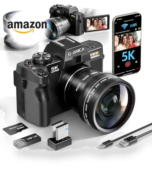 5K Digital Camera for Photography with 16X Zoom — Compact Digital Cameras, G-Anica