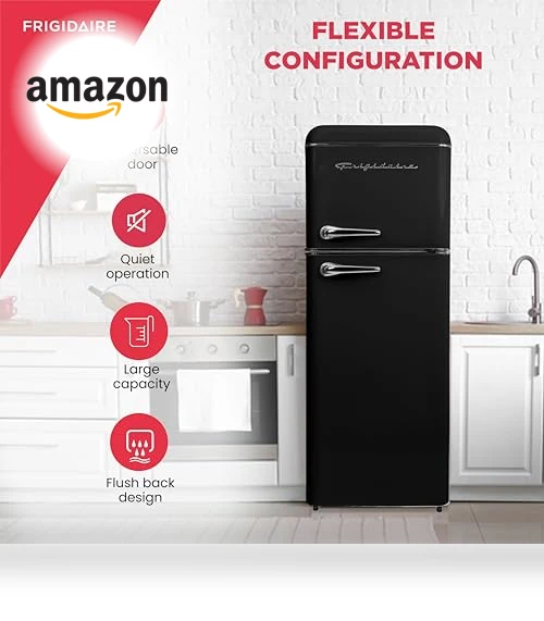 2 Door Apartment Size RETRO Refrigerator with Top Freezer, 7.5 cu ft — Cooling Solutions, Frigidaire