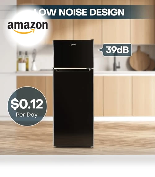 7.7 Cu.Ft. Double Door Refrigerator with Freezer, Adjustable Thermostat, Large Capacity — Cooling Solutions, Upstreman