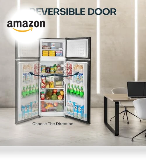 7.7 Cu.Ft. Double Door Refrigerator with Freezer, Adjustable Thermostat, Large Capacity — Cooling Solutions, Upstreman