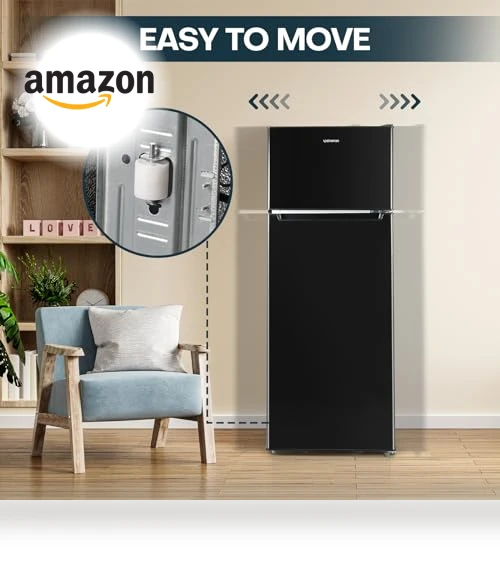 7.7 Cu.Ft. Double Door Refrigerator with Freezer, Adjustable Thermostat, Large Capacity — Cooling Solutions, Upstreman