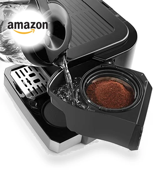 All-in-One Combination Coffee Maker & Espresso Machine with Adjustable Milk Frother — Coffee & Espresso Combos, De'Longhi