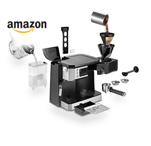 All-in-One Combination Coffee Maker & Espresso Machine with Adjustable Milk Frother — Coffee & Espresso Combos, De'Longhi