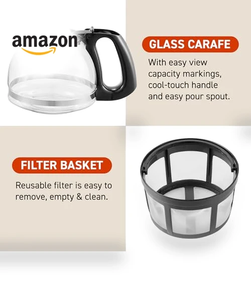 Automatic 4-Cup Brew & Drip Coffee Maker with Pause N Serve — Single-Cup Coffee Makers, Elite Gourmet
