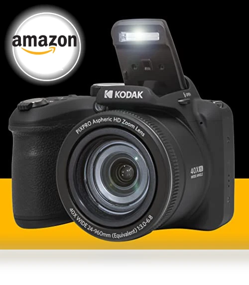 20MP Digital Camera with 40X Optical Zoom, 1080P Full HD Video — Compact Digital Cameras, KODAK