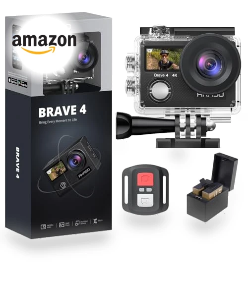 4K30fps WiFi Action Camera with Waterproof Case and Accessories — Adventure & Sports Cameras, AKASO