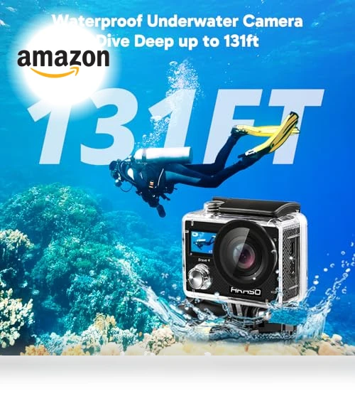 4K30fps WiFi Action Camera with Waterproof Case and Accessories — Adventure & Sports Cameras, AKASO