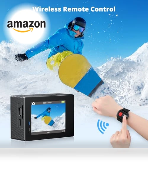 4K30fps WiFi Action Camera with Waterproof Case and Accessories — Adventure & Sports Cameras, AKASO