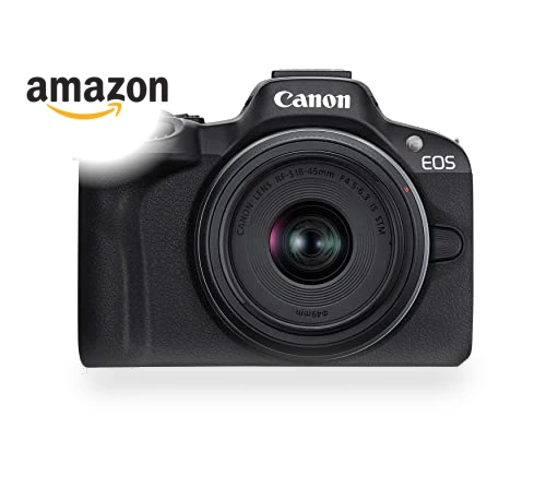 Mirrorless Camera with RF-S18-45mm Lens Kit, 24.2MP, 4K Video, Bluetooth, Wi-Fi — Mirrorless Cameras, Canon