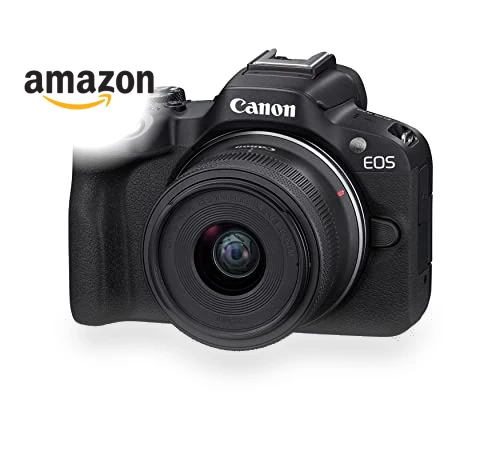 Mirrorless Camera with RF-S18-45mm Lens Kit, 24.2MP, 4K Video, Bluetooth, Wi-Fi — Mirrorless Cameras, Canon