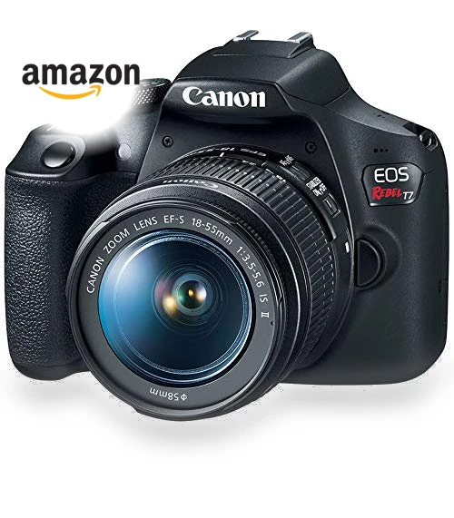 DSLR Camera with 18-55mm Lens, Built-in Wi-Fi, 24.1 MP CMOS Sensor — Professional DSLR Cameras, Canon