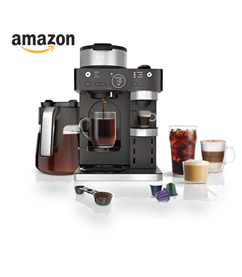 Espresso & Coffee Maker Barista System with Built-in Frother — Coffee & Espresso Combos, Ninja