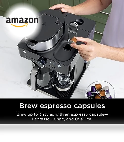 Espresso & Coffee Maker Barista System with Built-in Frother — Coffee & Espresso Combos, Ninja