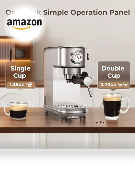 20 Bar Professional Espresso Machine with Milk Frother — Coffee & Espresso Combos, Atatix