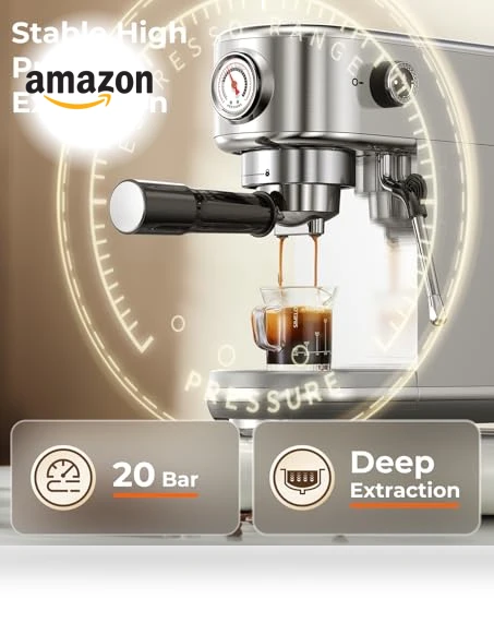 20 Bar Professional Espresso Machine with Milk Frother — Coffee & Espresso Combos, Atatix