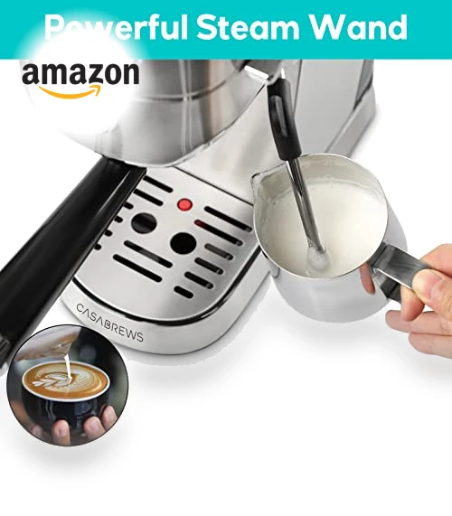20 Bar Espresso Machine with Steam Milk Frother — Coffee & Espresso Combos, CASABREWS
