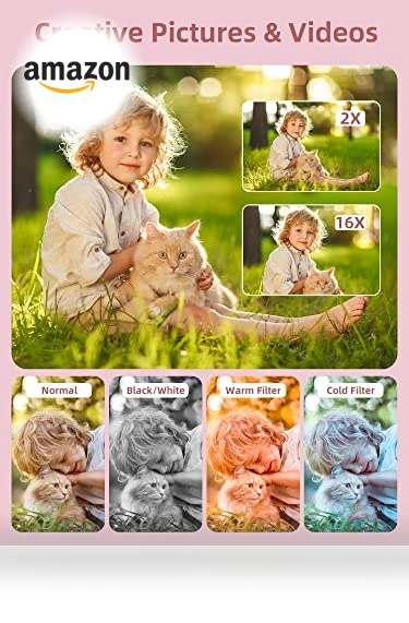 FHD 1080P Digital Camera with 16X Zoom Anti Shake, Compact Camera for Kids — Compact Digital Cameras, CAMKORY