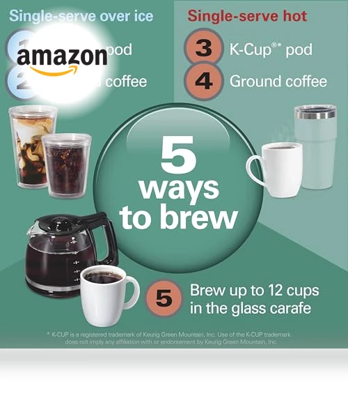 FlexBrew Advanced 5-in-1 Programmable Coffee Maker — Coffee & Espresso Combos, Hamilton Beach
