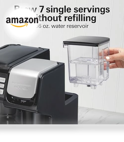 FlexBrew Trio 2-Way Coffee Maker, Compatible with K-Cup Pods or Grounds, Single Serve & Full Pot — Coffee & Espresso Combos, Hamilton Beach