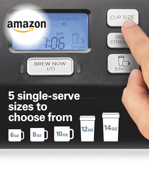 FlexBrew Trio 2-Way Coffee Maker, Compatible with K-Cup Pods or Grounds, Single Serve & Full Pot — Coffee & Espresso Combos, Hamilton Beach