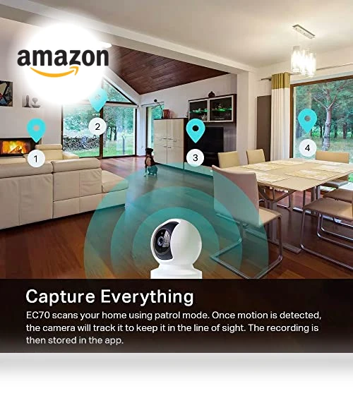 Indoor Pan/Tilt Smart Security Camera, 1080p HD with Night Vision, Motion Detection — Smart Home Security, TP-Link
