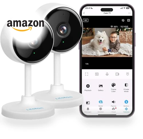 Indoor Security Camera with Night Vision, 2K Resolution, Motion Detection — Security Cameras, लिटोकैम