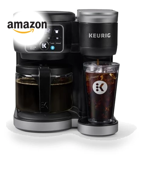 Hot & Iced Single Serve & Carafe Coffee Maker with MultiStream Technology — Coffee & Espresso Combos, Keurig