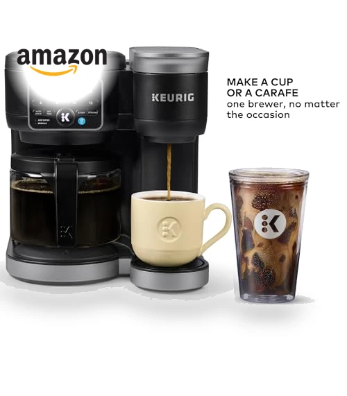 Hot & Iced Single Serve & Carafe Coffee Maker with MultiStream Technology — Coffee & Espresso Combos, Keurig