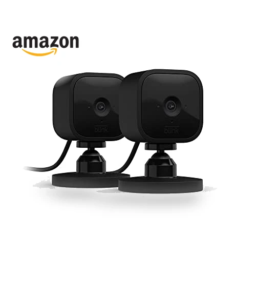 Compact indoor smart security camera, 1080p HD video, night vision, motion detection, two-way audio — Security Cameras, Blink