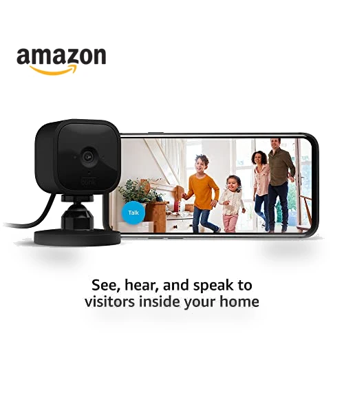 Compact indoor smart security camera, 1080p HD video, night vision, motion detection, two-way audio — Security Cameras, Blink