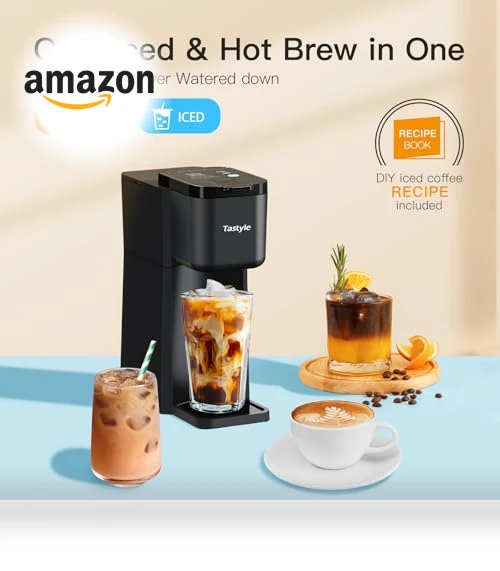 Mini Hot and Iced Coffee Maker Single Serve for K Cup and Ground Coffee — Coffee & Espresso Combos, Tastyle