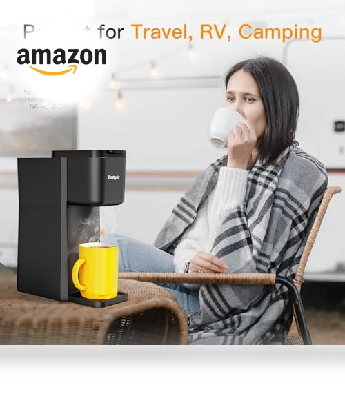 Mini Hot and Iced Coffee Maker Single Serve for K Cup and Ground Coffee — Coffee & Espresso Combos, Tastyle