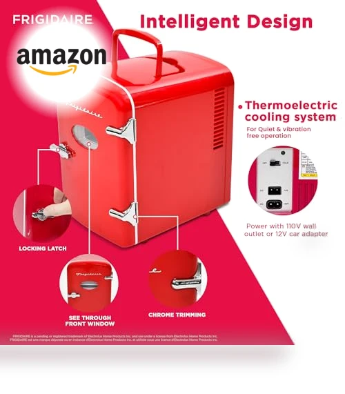 Mini Personal Fridge Cooler, 1 Gal Capacity, Portable — Mini Fridges, Frigidaire