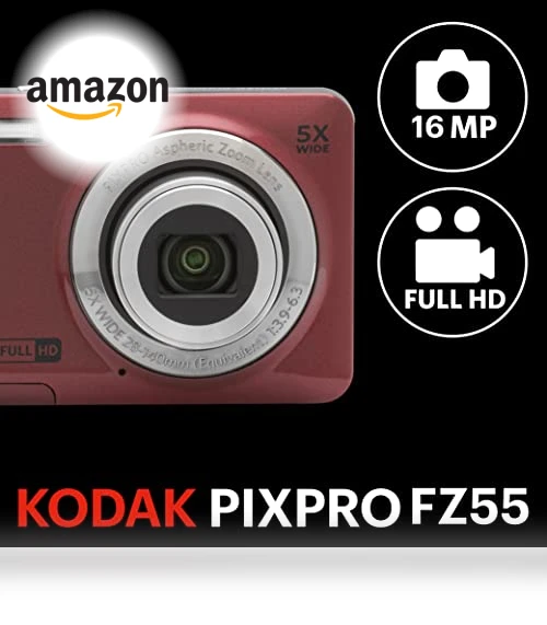 16MP Digital Camera with 5X Optical Zoom and 1080P Full HD Video — Compact Digital Cameras, KODAK