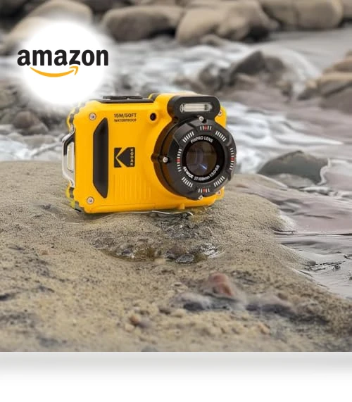 Rugged Waterproof WiFi Digital Camera 16MP 4X Optical Zoom 1080P Full HD Video Vlogging Camera — Compact Digital Cameras, KODAK