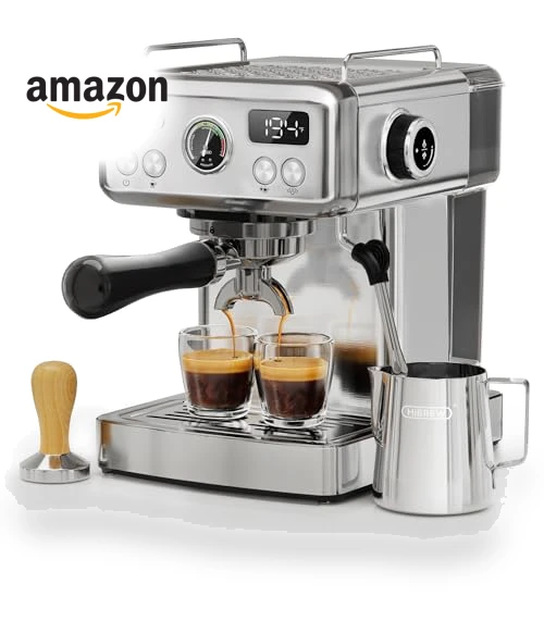 Programmable Espresso Machine with Adjustable Temperature and Cup Volume — Coffee & Espresso Combos, HIBREW