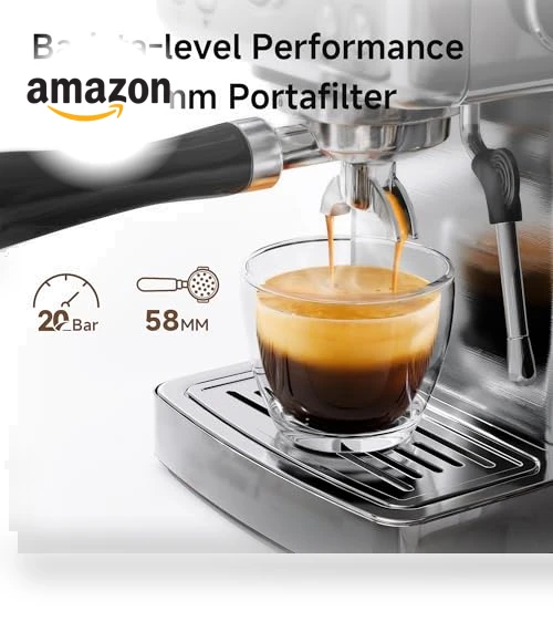 Programmable Espresso Machine with Adjustable Temperature and Cup Volume — Coffee & Espresso Combos, HIBREW
