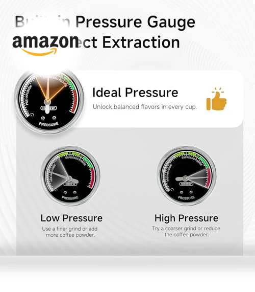 Programmable Espresso Machine with Adjustable Temperature and Cup Volume — Coffee & Espresso Combos, HIBREW