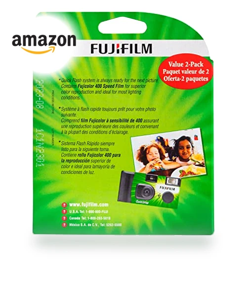 QuickSnap Flash 400 One-Time-Use Camera - 2 Pack — Compact Digital Cameras, Fujifilm
