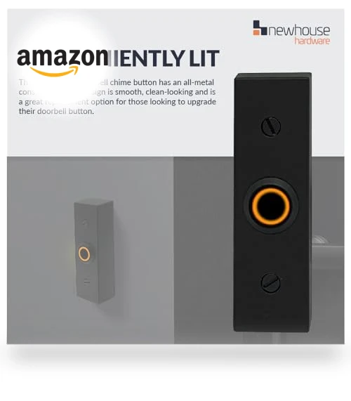 Rectangular Lighted Wired Metal Doorbell Button — Push Buttons, Newhouse Hardware