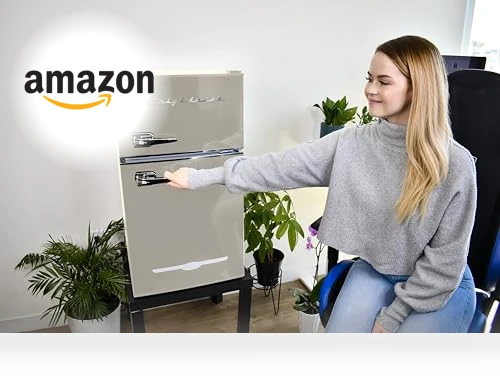 Retro Mini Fridge with Freezer & Side Bottle Opener - 3.1 Cu Ft Compact Refrigerator — Mini Fridges, Frigidaire