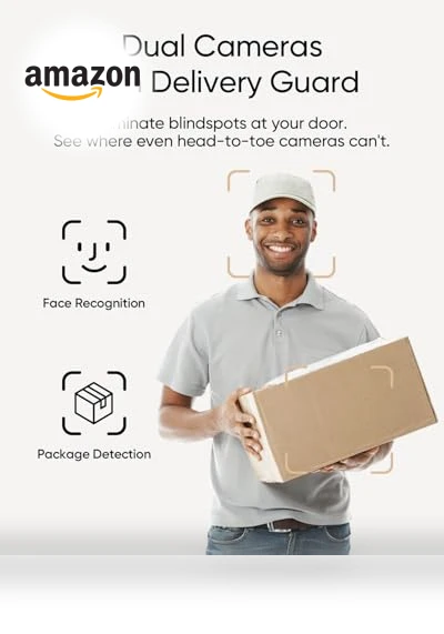 Video Doorbell with Dual Cameras, 2K Full HD, Battery Powered — Smart Home Security, eufy
