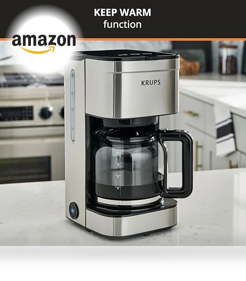 10-Cup Drip Coffee Maker with Reusable Filter — Coffee & Espresso Combos, KRUPS